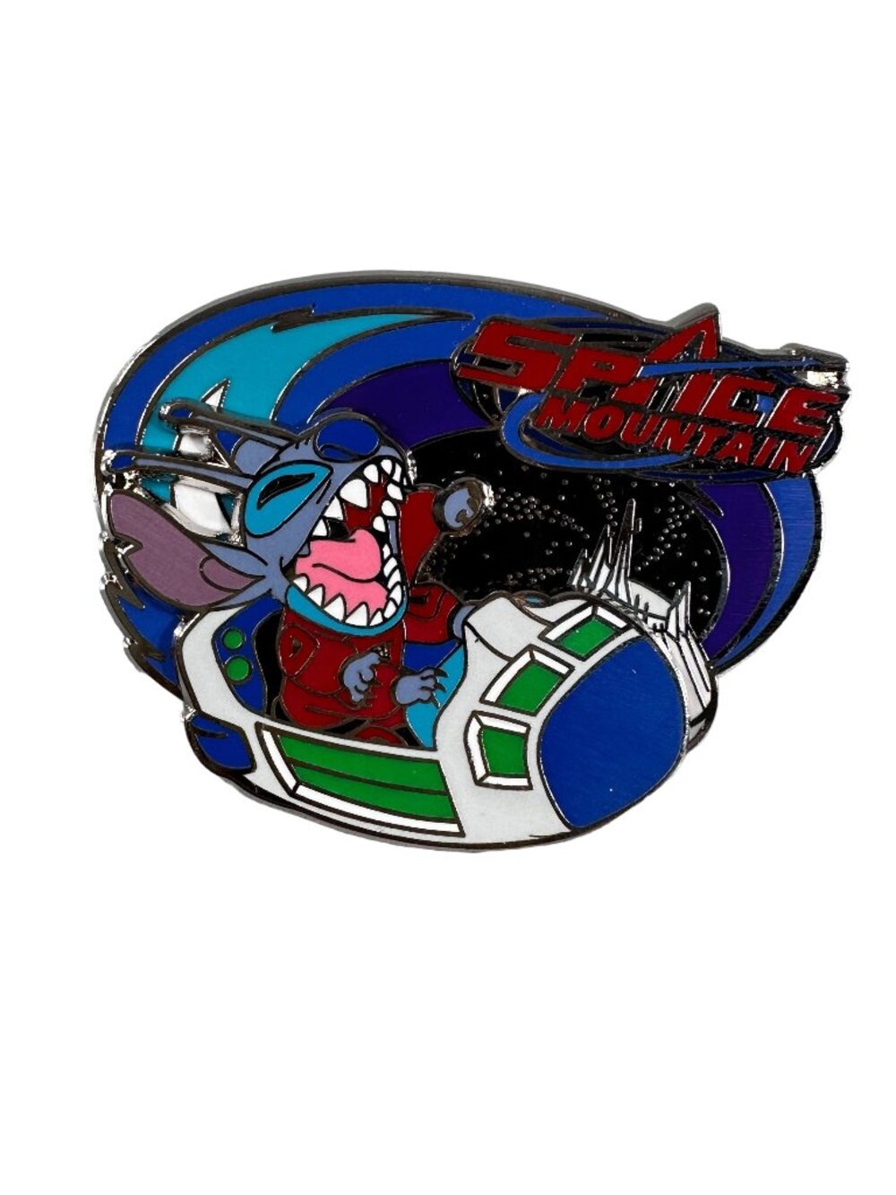 Disney Stitch Pin Space Mountain Ride Trading Brooch Jewelry Accessories Badge